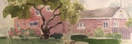 Painting by Gabriel Liston Water Color of house