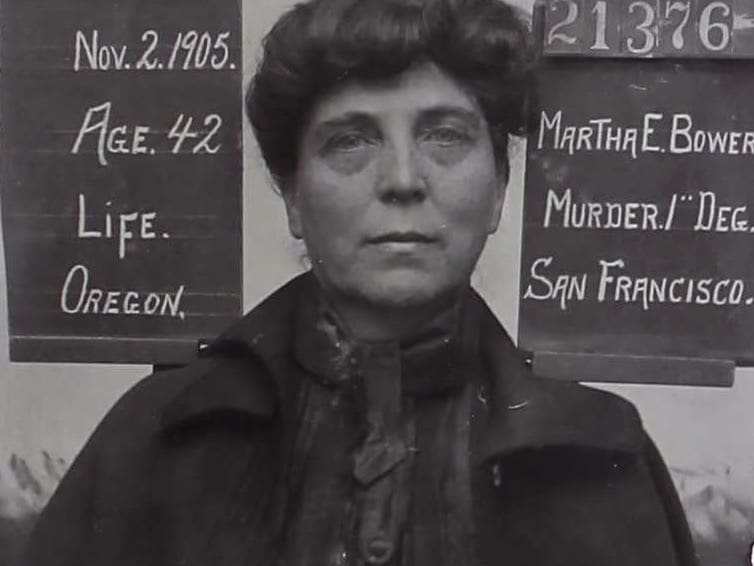 Mug Shot Martha Bowers (Byars) Nov. 2 1905 Age 42 LIFE Oregon Murder San Francisco